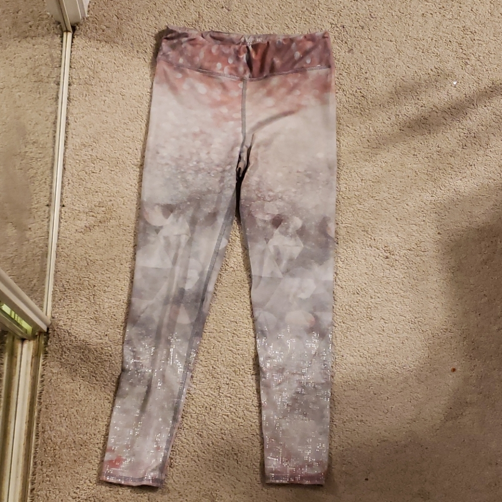 Evolution and creation abstract sparkle leggings